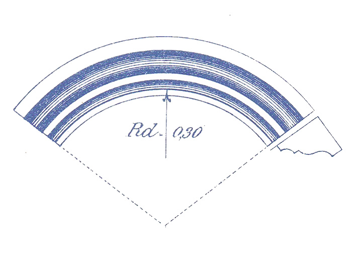 Gesimsbögen, Dachrinnen rundgetrieben, Nr. 1349